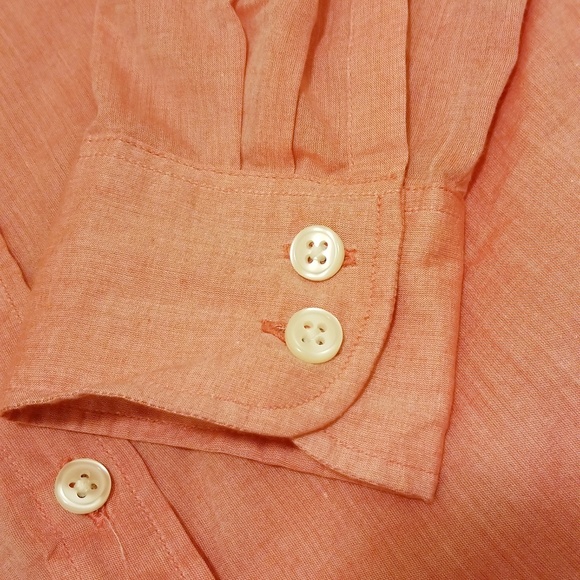J Crew Salmon Pink Button Up - Picture 6 of 8